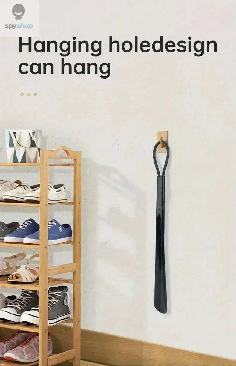 Extra Long Flexible Shoe Horn – Easy Entry Design for Comfortable Shoe Wearing-black