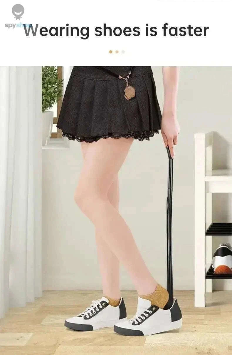 Extra Long Flexible Shoe Horn for Easy, Comfortable Shoe Entry-black