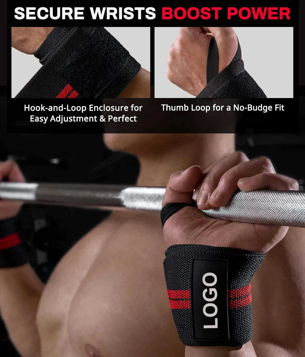 Extra Strength Wrist Wraps for Heavy Lifting Support-gray A / CN