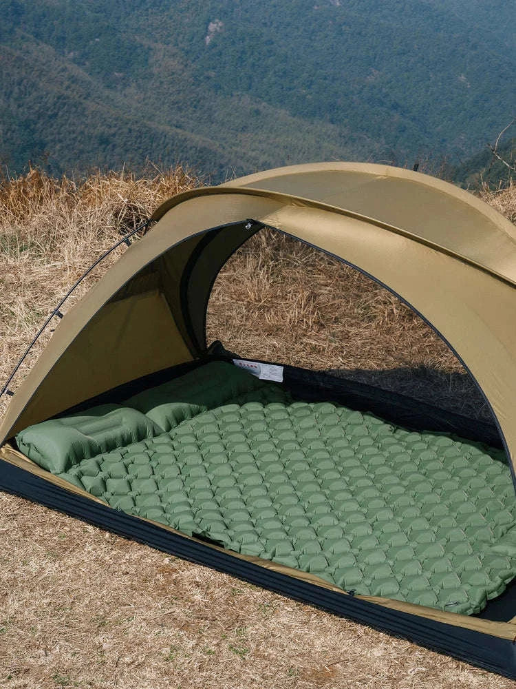 Extra Wide Inflatable Sleeping Pad for Camping Travel-T2312Army green