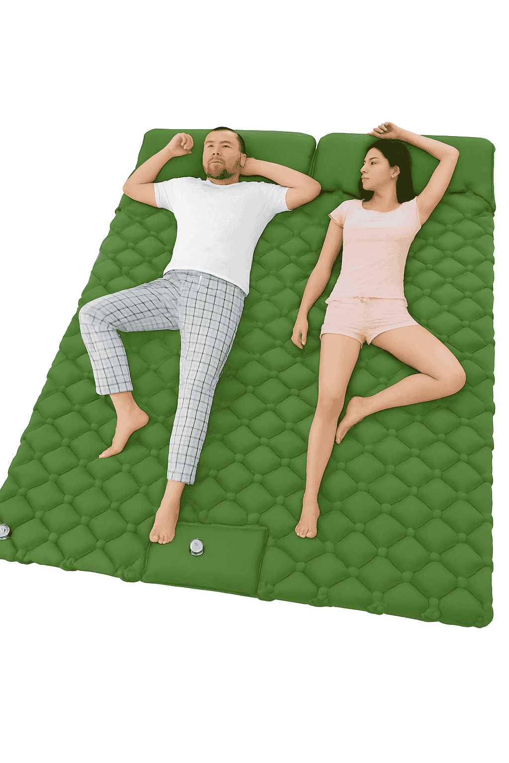 Extra Wide Inflatable Sleeping Pad for Camping Travel-T2312Army green