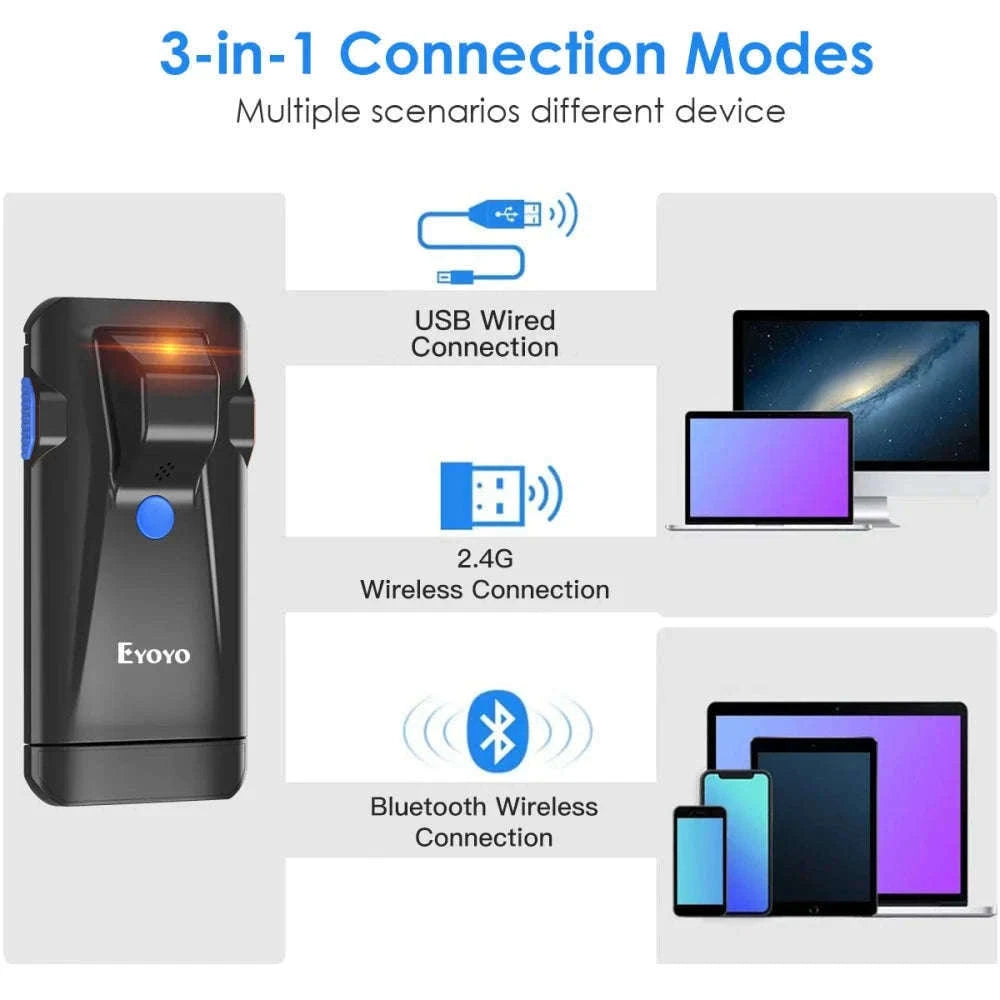 Eyoyo 2D Phone Back Clip Bluetooth Barcode Scanner-Default Title