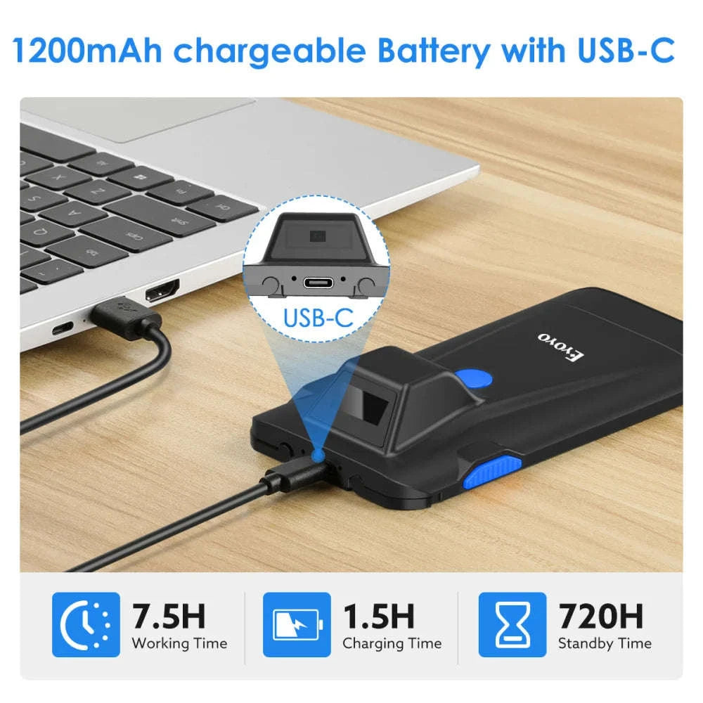 Eyoyo 2D Phone Back Clip Bluetooth Barcode Scanner-Default Title