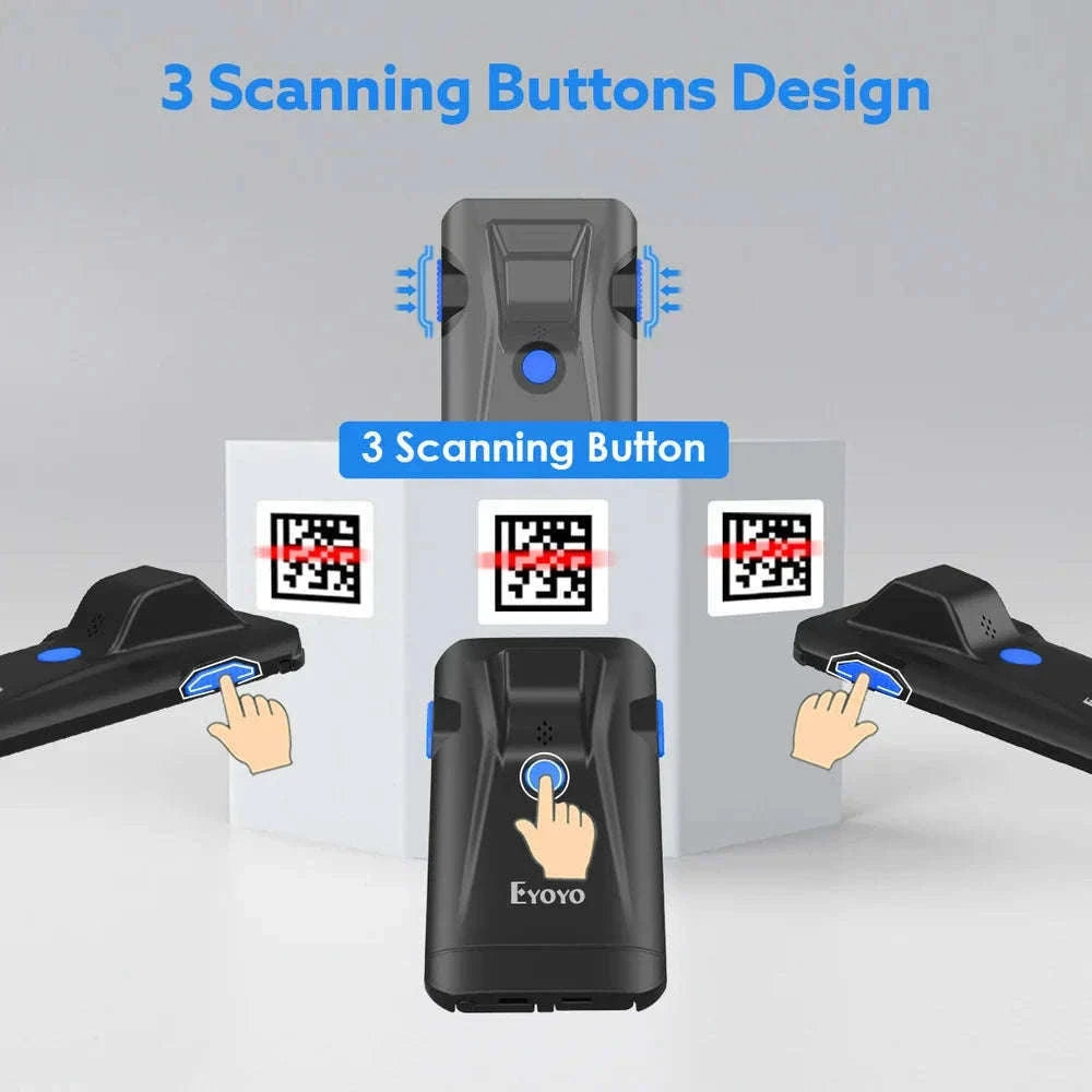 Eyoyo 2D Phone Back Clip Bluetooth Barcode Scanner-Default Title