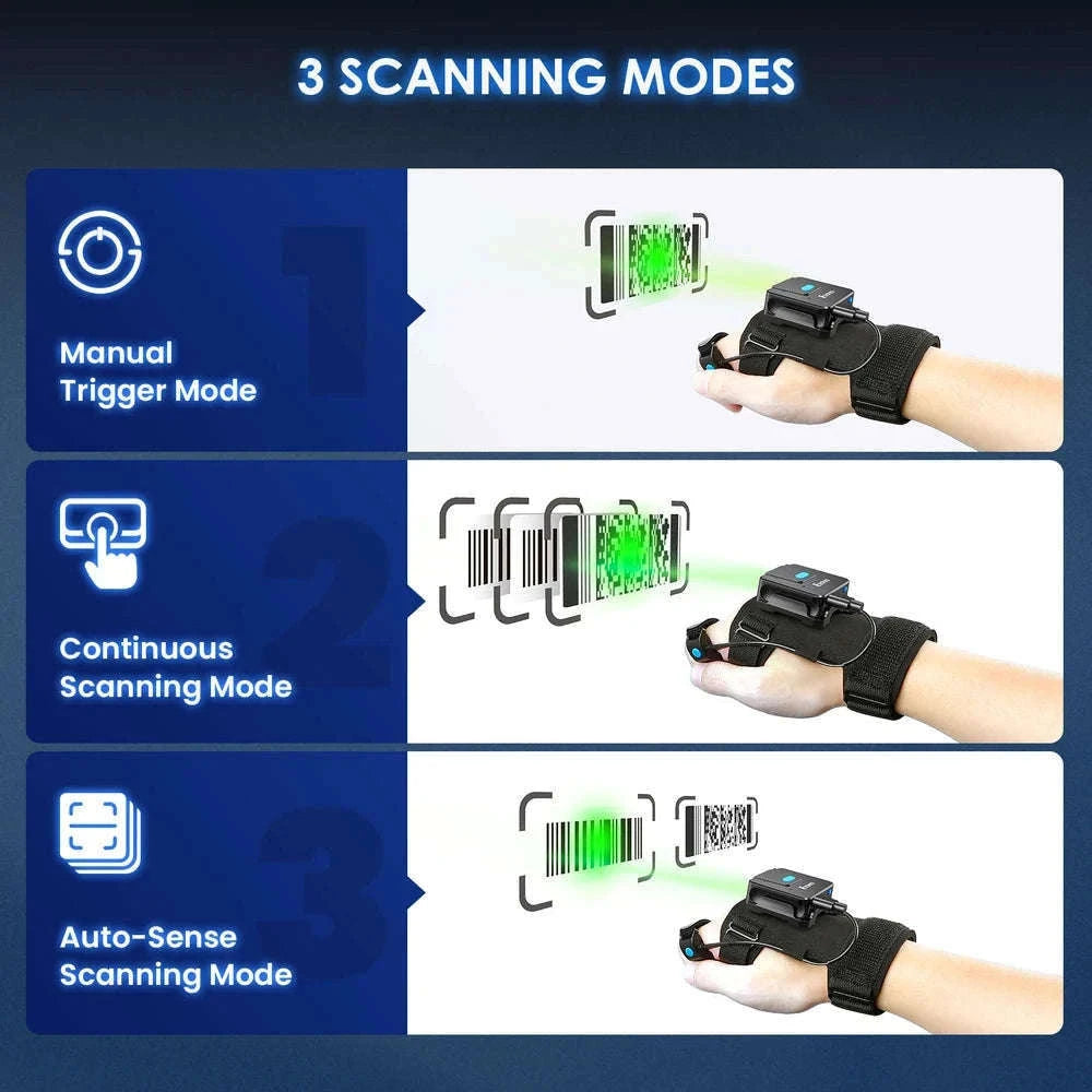 Eyoyo Wearable 2D Bluetooth Barcode Scanner Glove-Default Title