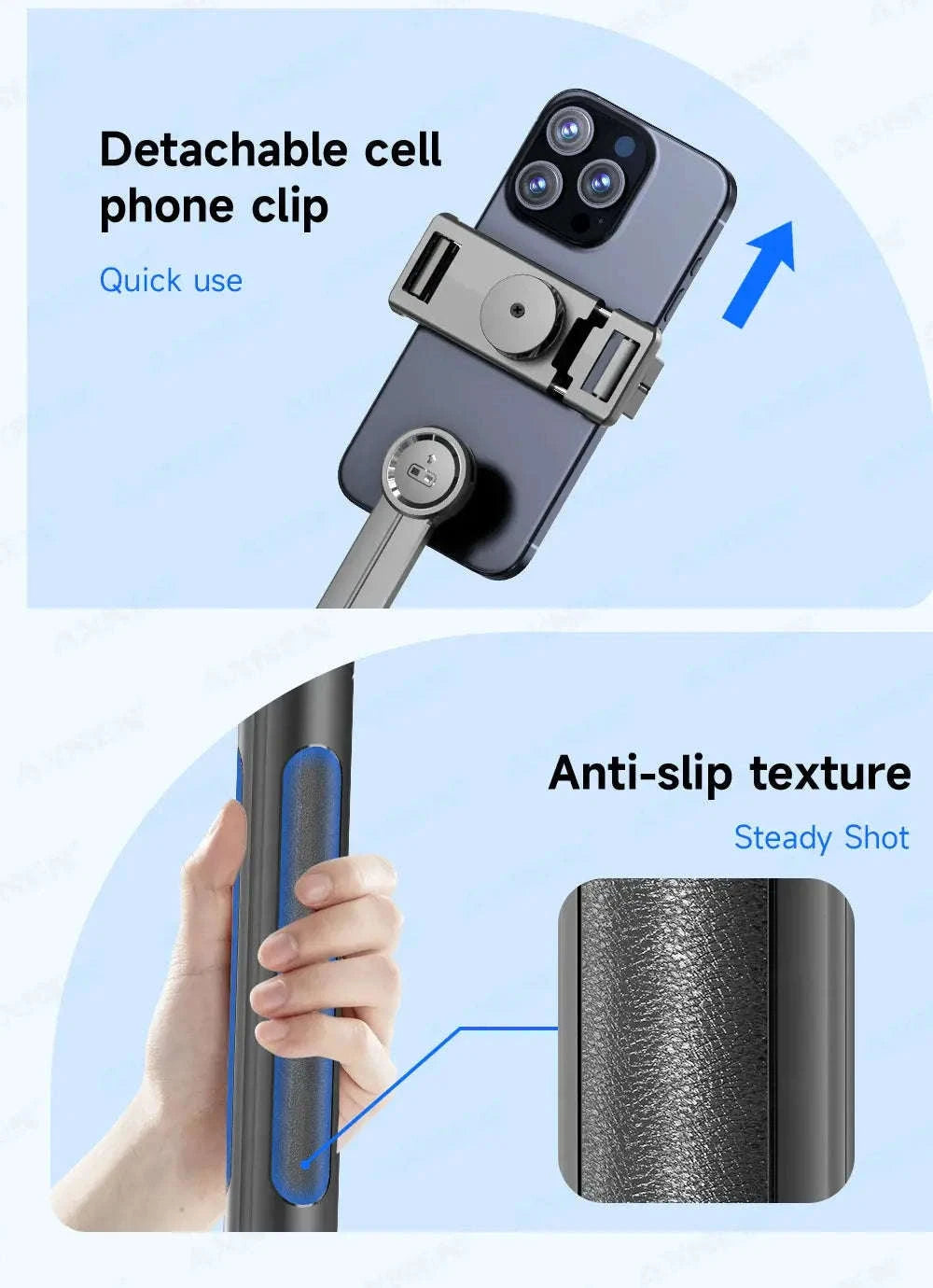F15 Selfie Stick Tripod with Bluetooth Remote-With 1 Light