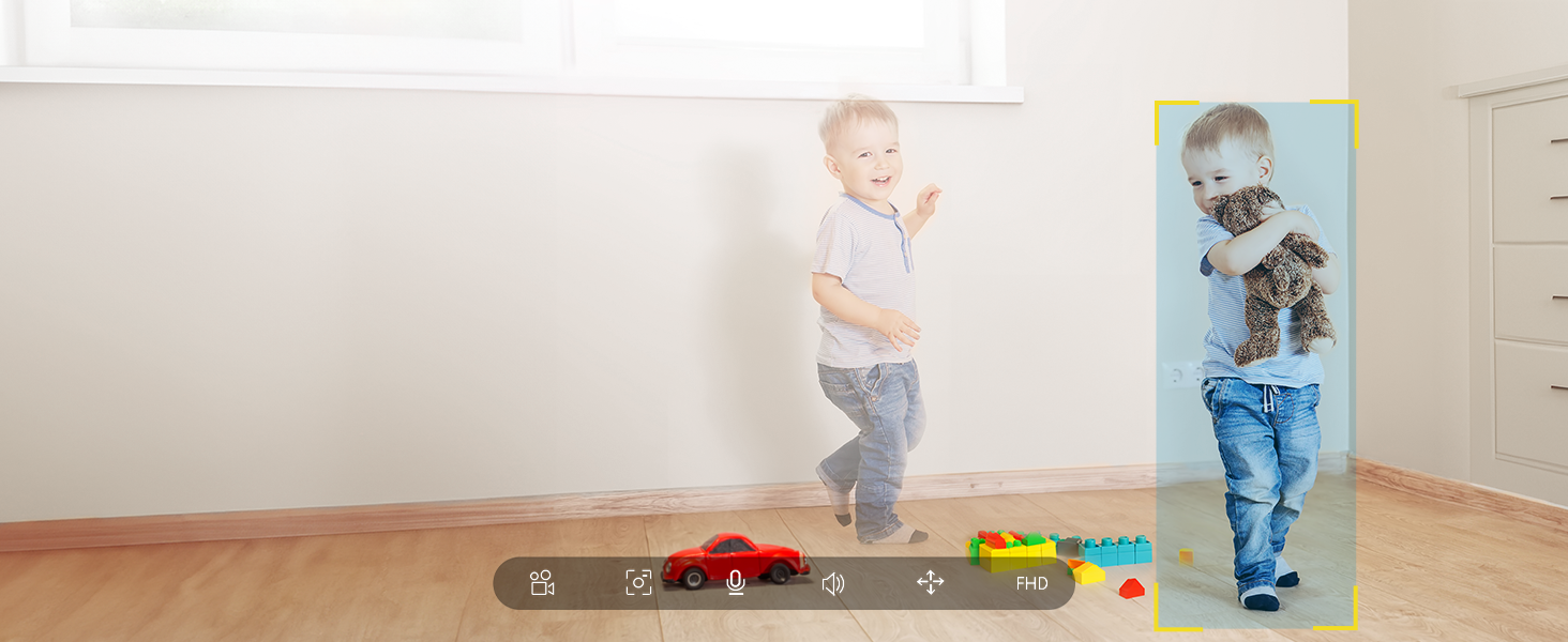 ieGeek 1080P Baby Monitor with 2 Cameras and Split Screen