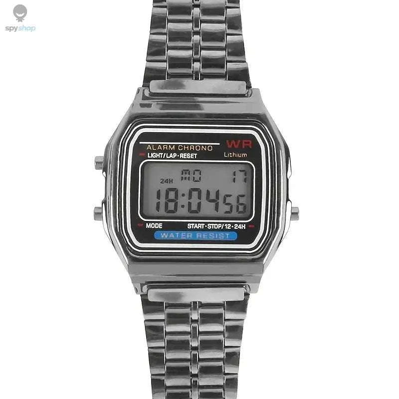 F91W Steel Band LED Digital Sports Watch – Sleek Style and Everyday Function-