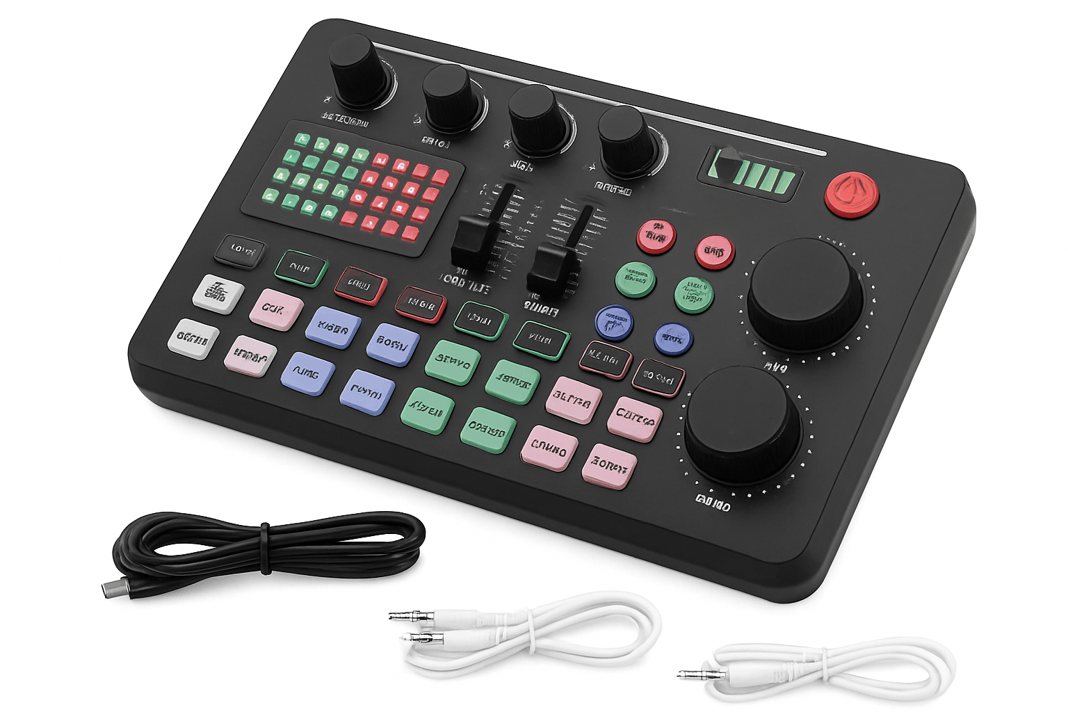 F998 Live Sound Card and DJ Audio Mixer for Streaming-Default Title