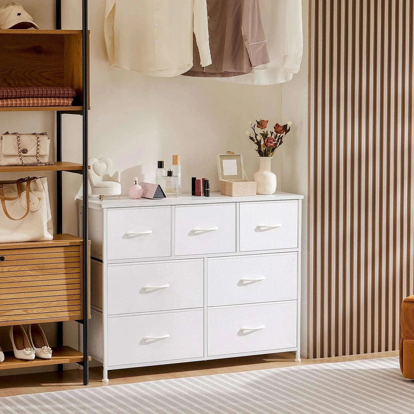 Fabric Drawer Dresser with 5/7/10 Drawers Bedroom Storage Unit-7 Drawers / United States