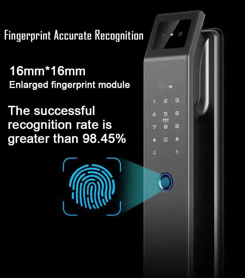 Face Recognition Digital Door Lock with Camera, Fingerprint & Keyless Entry-D14P 30280 S-C D-H / United States / Wishome app version