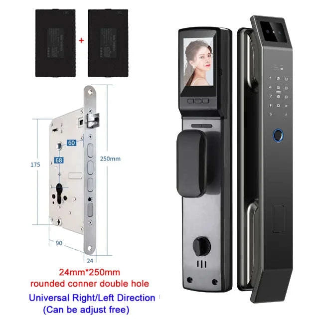 Face Recognition Digital Door Lock with Camera, Fingerprint & Keyless Entry-D14P 30280 S-C D-H / United States / Wishome app version