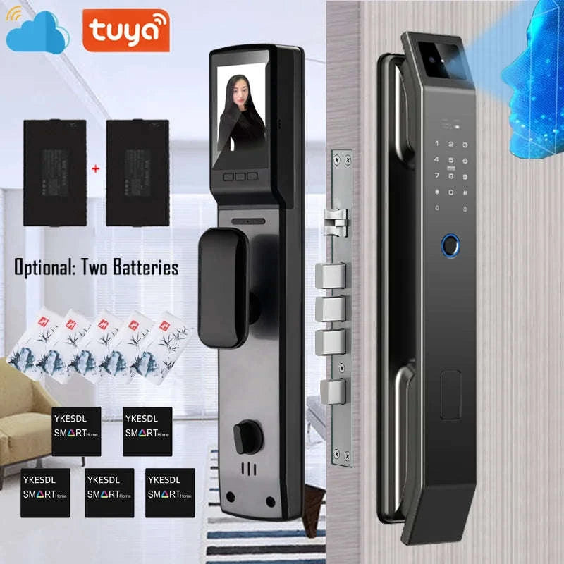 Face Recognition Digital Door Lock with Camera, Fingerprint & Keyless Entry-D14P 30280 S-C D-H / United States / Wishome app version