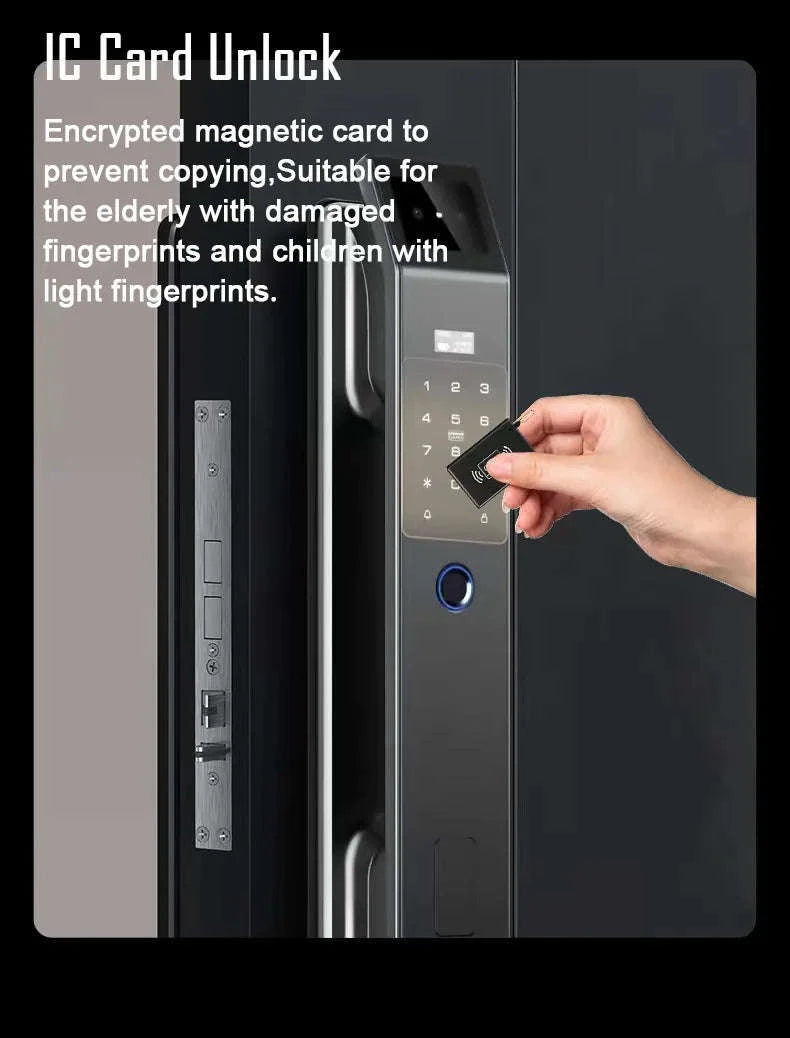 Face Recognition Digital Door Lock with Camera, Fingerprint & Keyless Entry-D14P 30280 S-C D-H / United States / Wishome app version