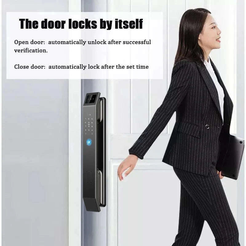 Face Recognition Digital Door Lock with Camera, Fingerprint & Keyless Entry-D14P 30280 S-C D-H / United States / Wishome app version