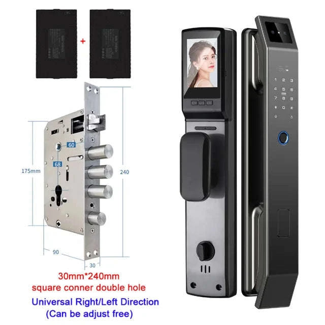 Face Recognition Digital Door Lock with Camera, Fingerprint & Keyless Entry-D14P 30280 S-C D-H / United States / Wishome app version