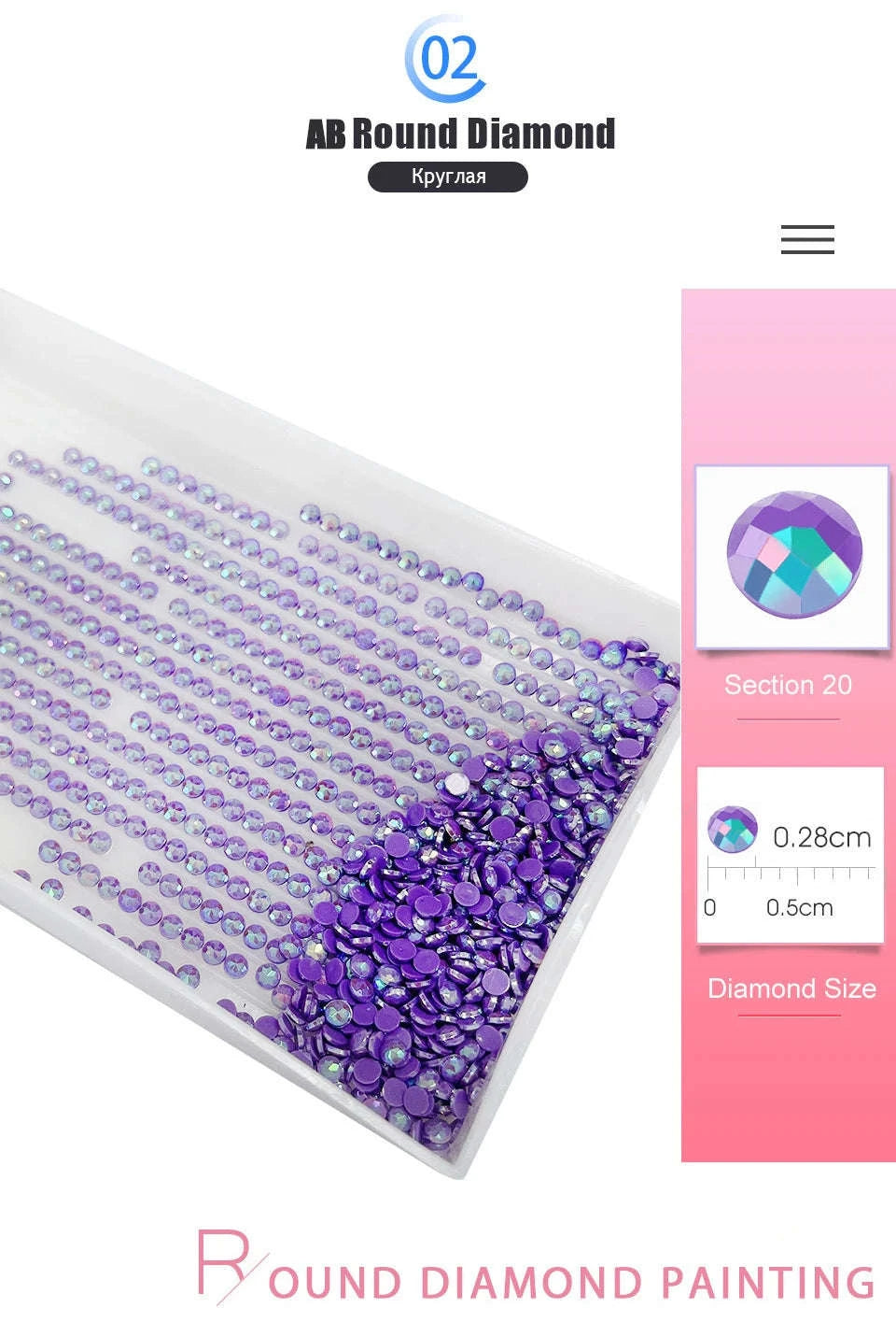 Fairy Dust Diamond Painting Kit-HKQTA35-9 / AB FD Square 40x50cm