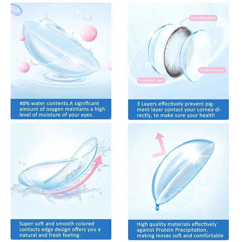 Fashion Colored Contact Lenses for Stunning Eye Effects-MONTREUX-GRAY / China Mainland / 0
