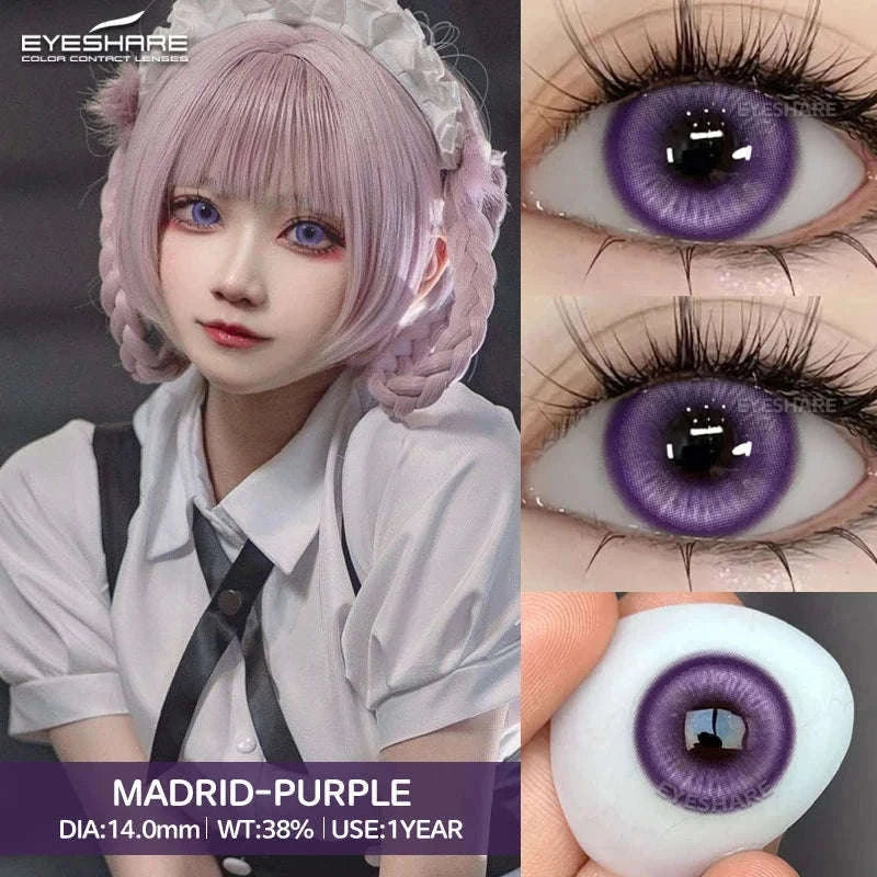 Fashion Colored Contact Lenses for Stunning Eye Effects-MONTREUX-GRAY / China Mainland / 0