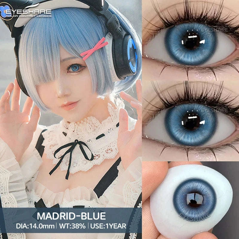 Fashion Colored Contact Lenses for Stunning Eye Effects-MONTREUX-GRAY / China Mainland / 0
