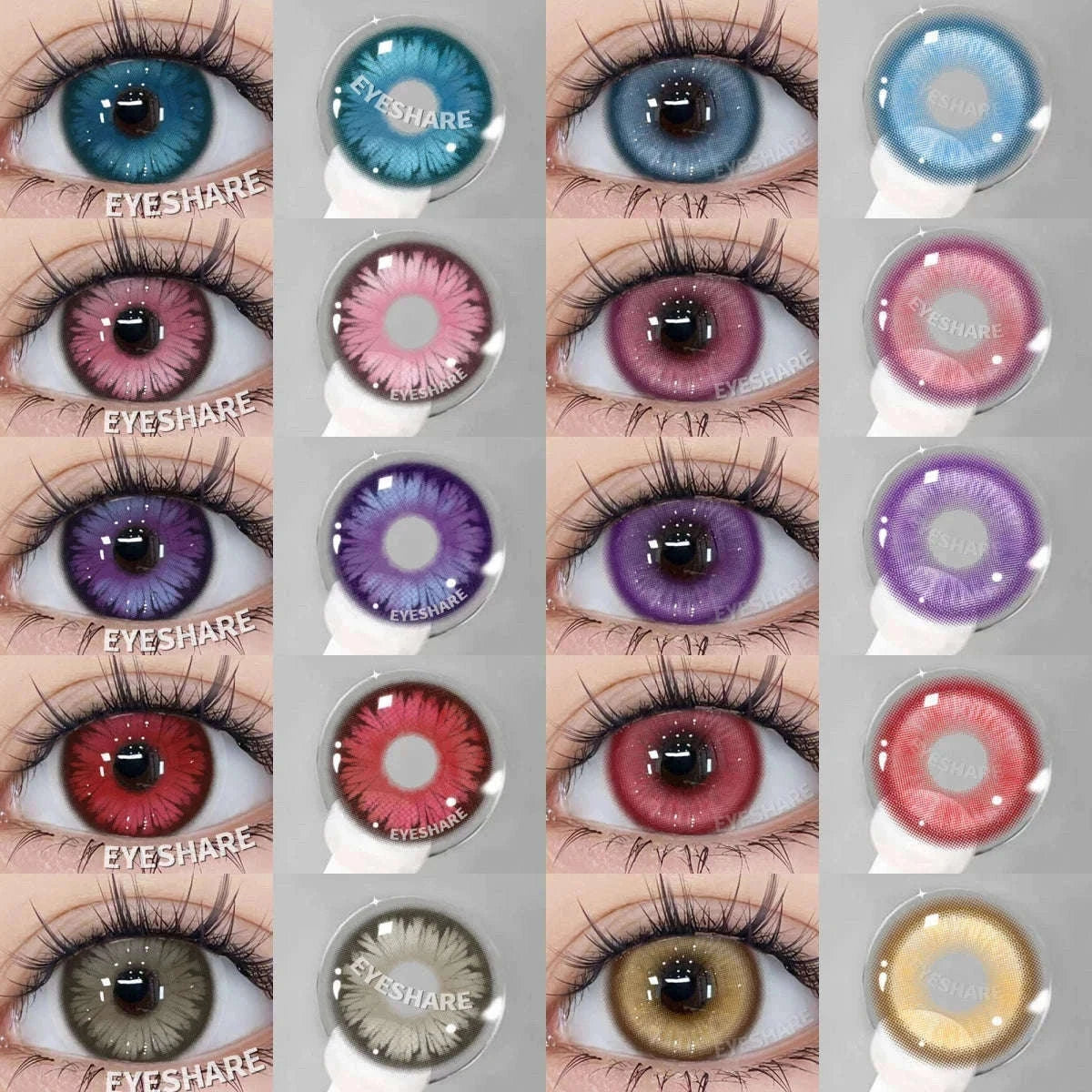 Fashion Colored Contact Lenses for Stunning Eye Effects-MONTREUX-GRAY / China Mainland / 0