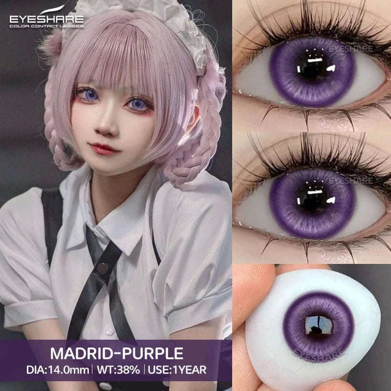 Fashion Colored Contact Lenses for Stunning Eye Effects-MONTREUX-GRAY / China Mainland / 0