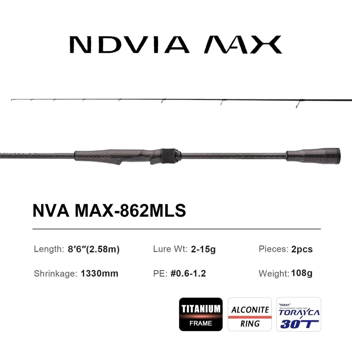 Fast Action Carbon Spinning Rod for Ajing & Eging 8FT–8.6FT-Spinning-862ML
