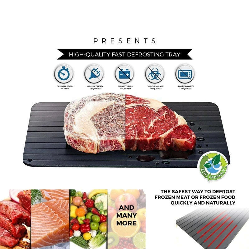 Fast Defrosting Tray for Meat and Fish-23x16.5x0.2cm