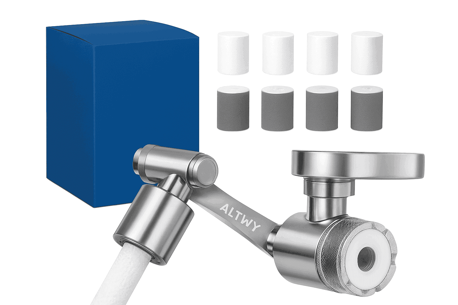 Faucet Aerator Water Filter 1080° Rotating 2 Spray Modes-1xHost and 9xfilters / China Mainland