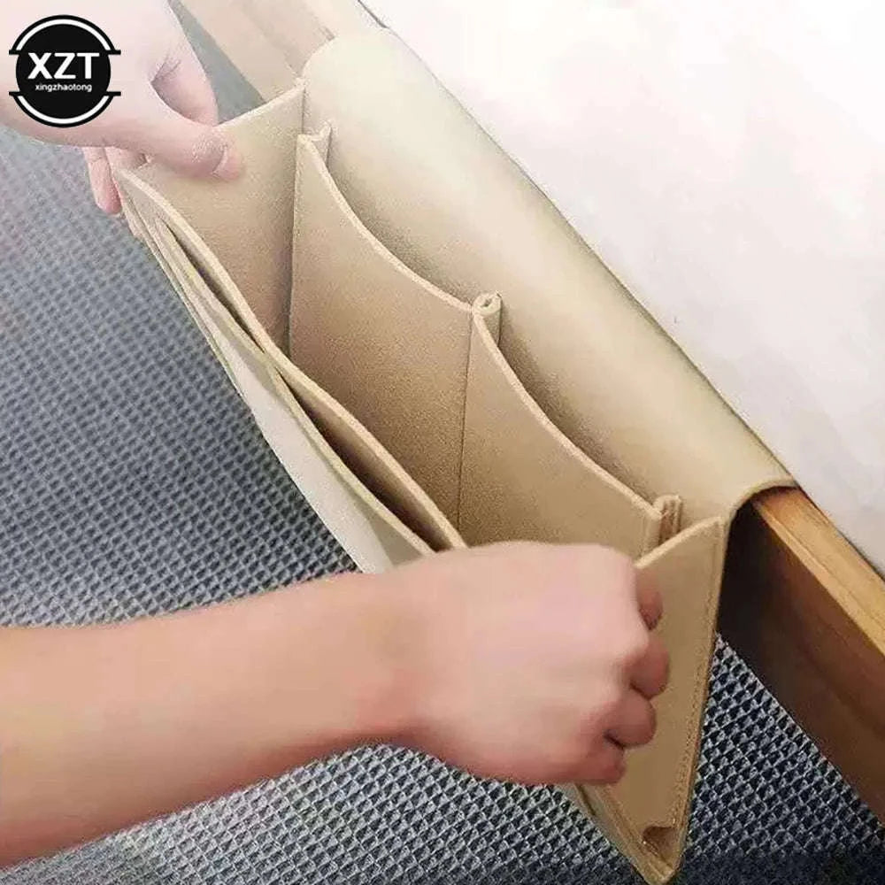 Felt Bedside Storage Organizer with Multi-Pocket Design-black / 27-22-8CM