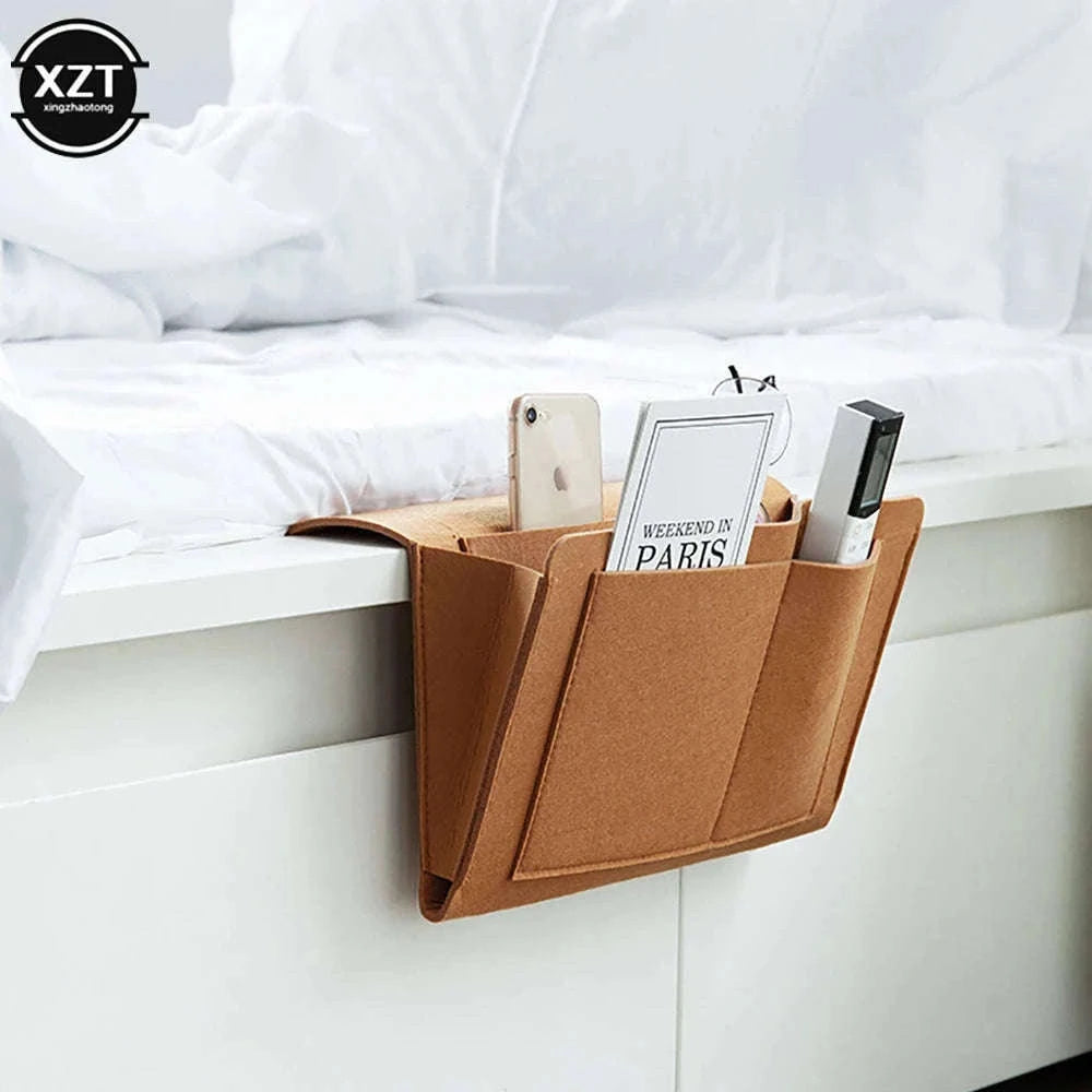 Felt Bedside Storage Organizer with Multi-Pocket Design-black / 27-22-8CM
