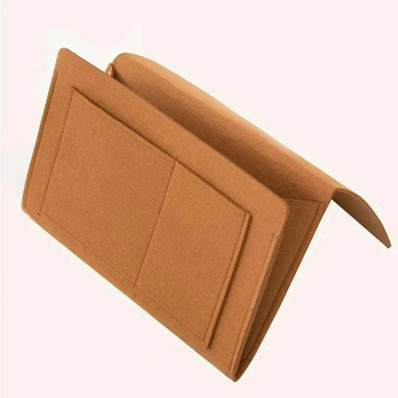 Felt Hanging Storage Organizer for Bed, Sofa, and Wall-grey