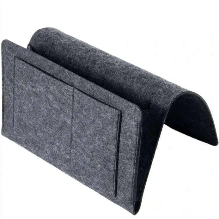 Felt Hanging Storage Organizer for Bed, Sofa, and Wall-grey