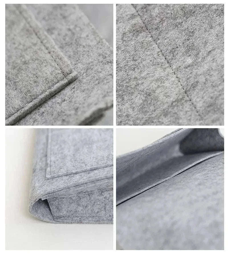 Felt Hanging Storage Organizer for Bed, Sofa, and Wall-grey