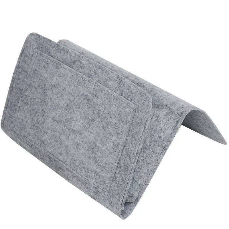 Felt Hanging Storage Organizer for Bed, Sofa, and Wall-grey