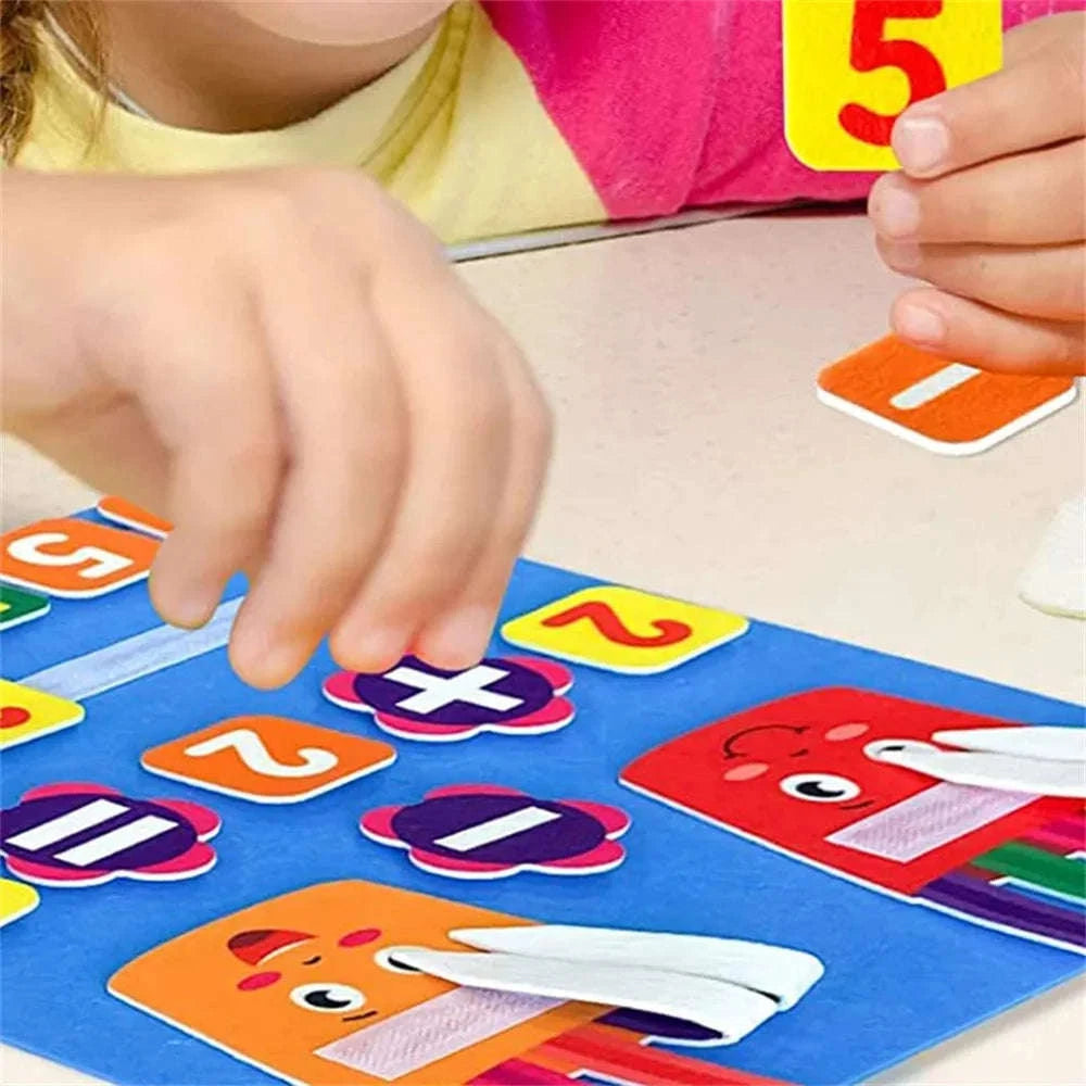Felt Learning Board DIY Math Toy-blue