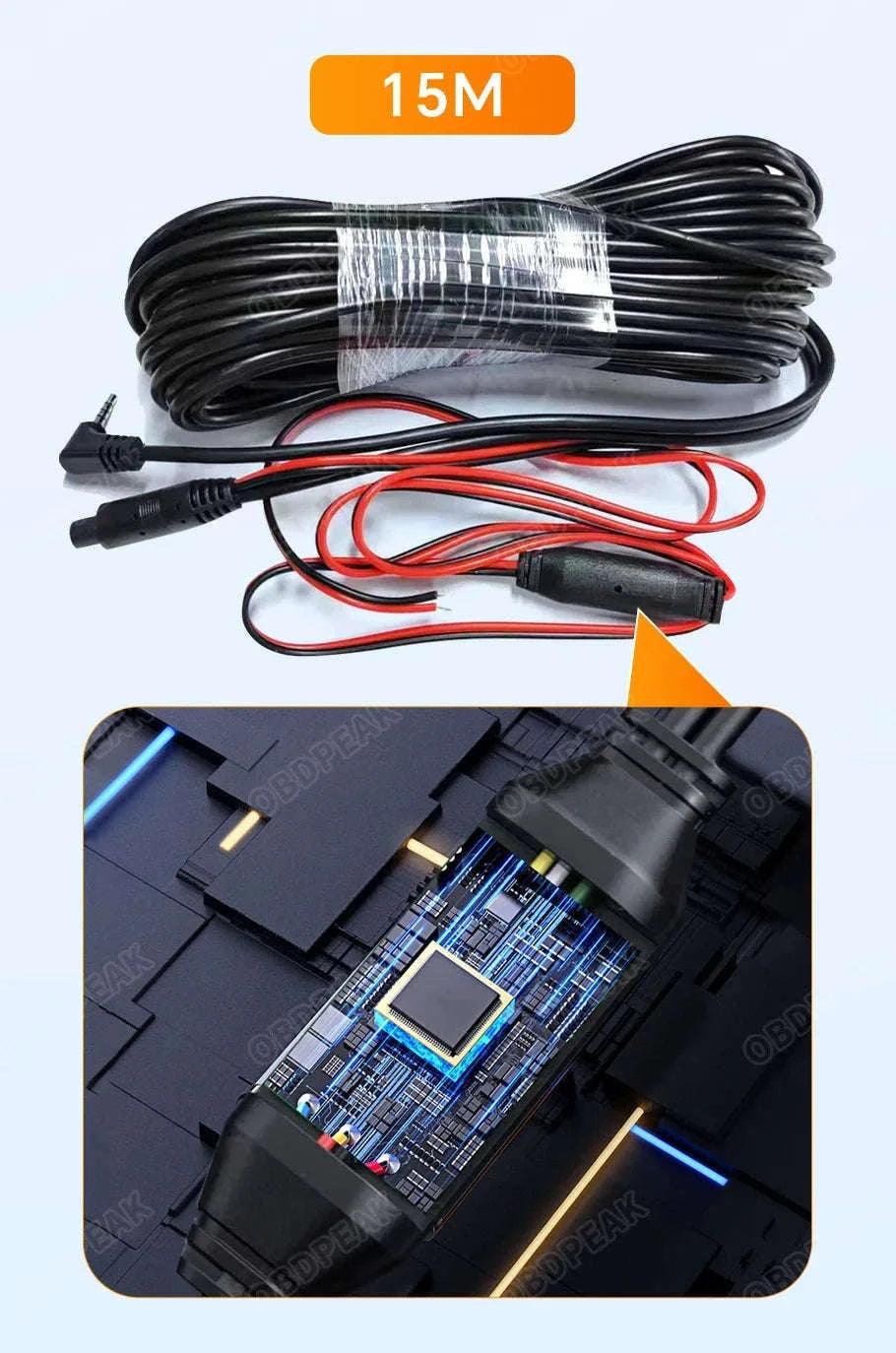 FHD 1080P Car Rear View Camera Waterproof 2.5mm Jack-10M Cable