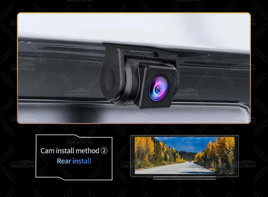 FHD 1080P Car Rear View Camera Waterproof 2.5mm Jack-10M Cable