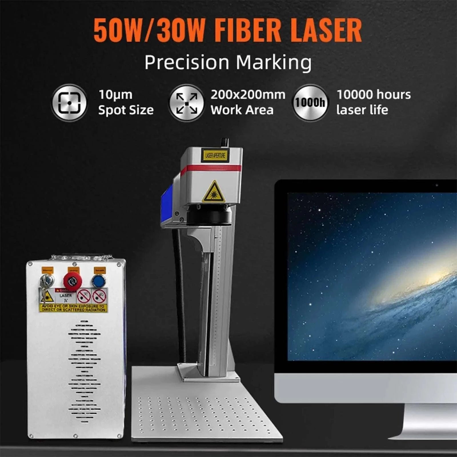 Fiber Laser Marking Machine 30W/50W for Metal Engraving-30W 150mmX150mm logo / United States