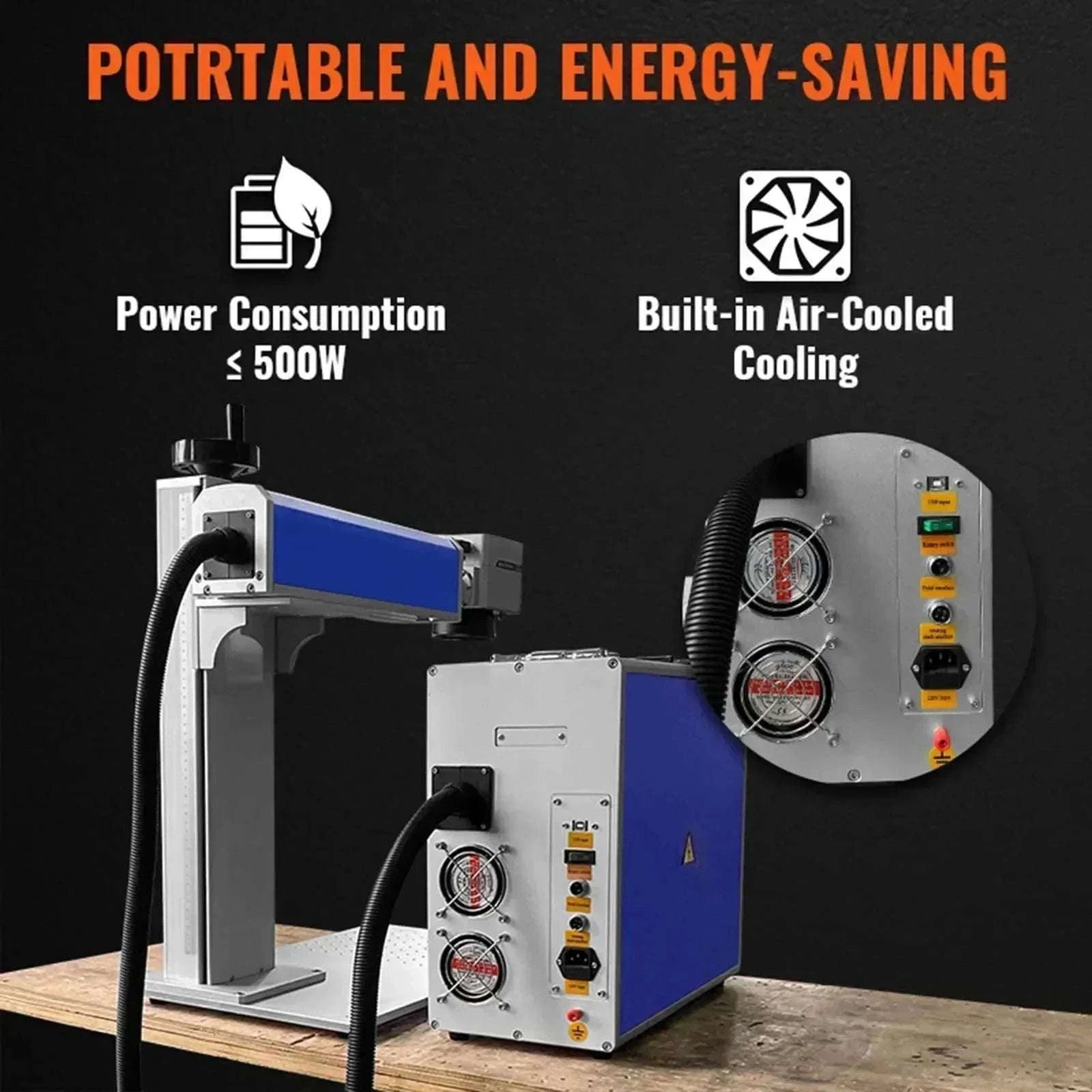 Fiber Laser Marking Machine 30W/50W for Metal Engraving-30W 150mmX150mm logo / United States