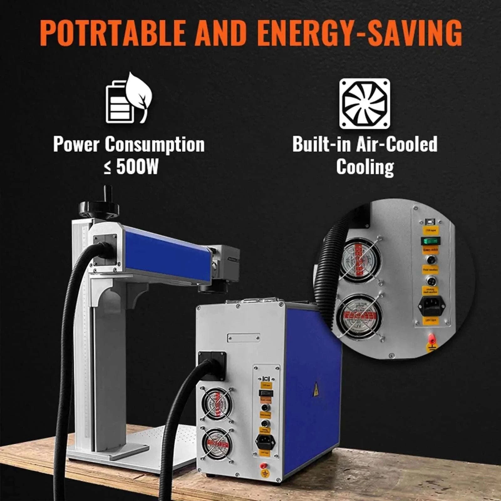 Fiber Laser Marking Machine 30W/50W for Metal Engraving-30W 150mmX150mm logo / United States