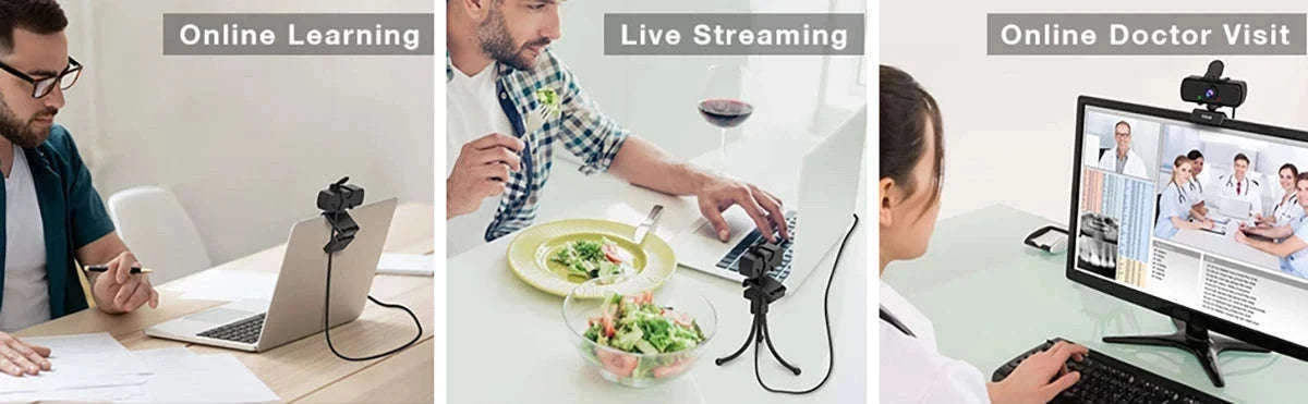 FIFINE 1440p Full HD PC Webcam with Microphone and Tripod-Default Title