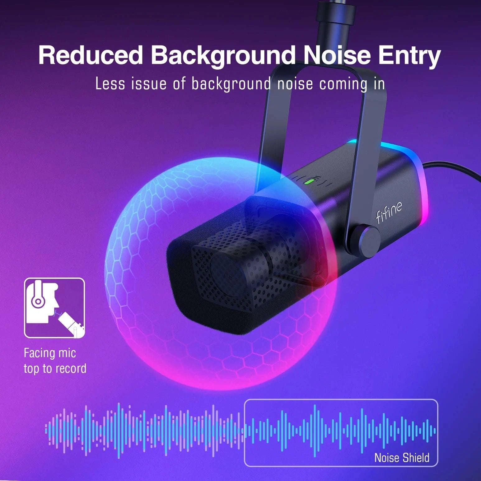 FIFINE AM8T Gaming Microphone Kit with USB/XLR and Boom Arm-AM8TW / spain