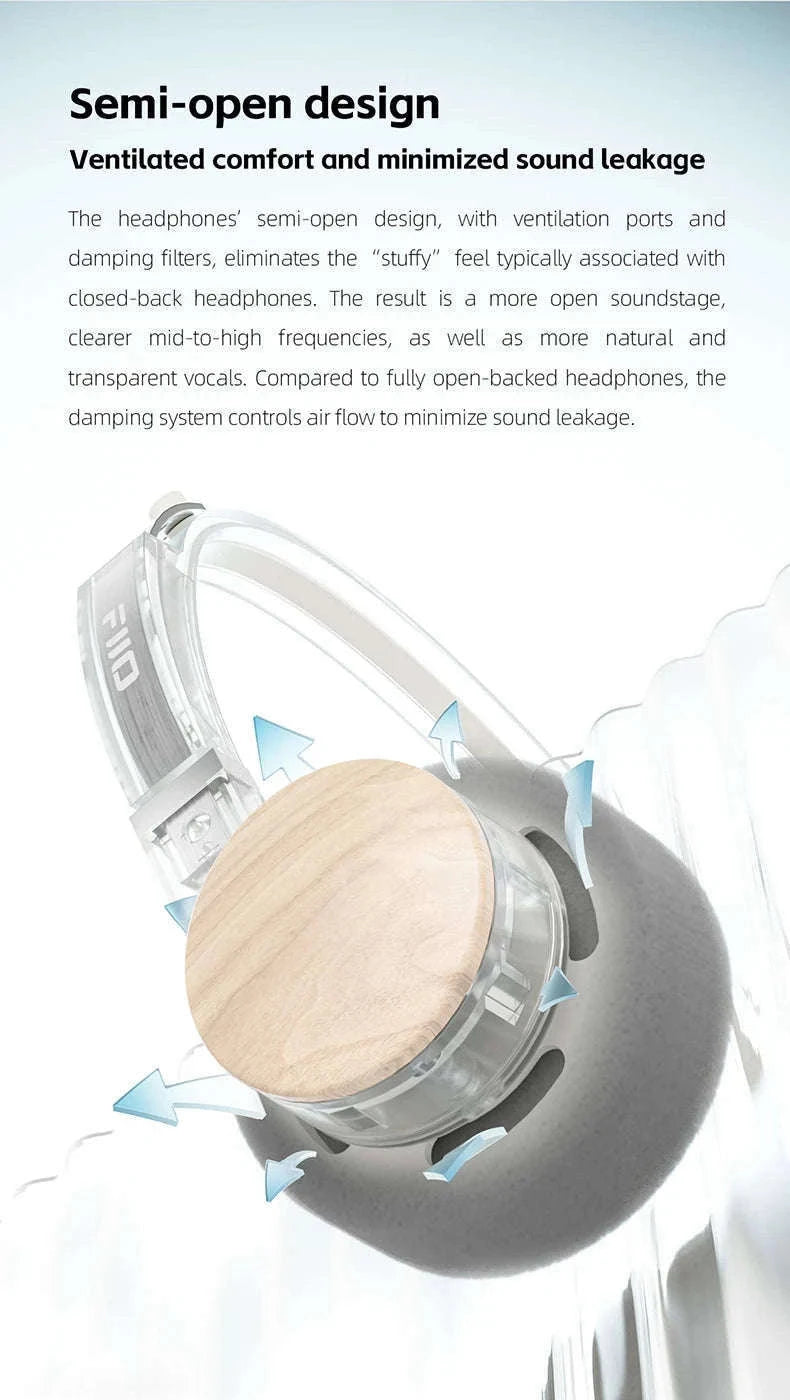 FiiO EH11 Bluetooth On-Ear Headphones with LDAC, 30H Battery & Dual Device-Cyan