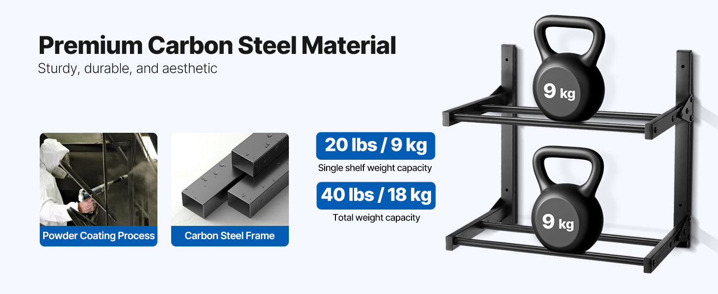 2-Tier Wall Mounted Filament Storage Rack for 3D Printer Spools