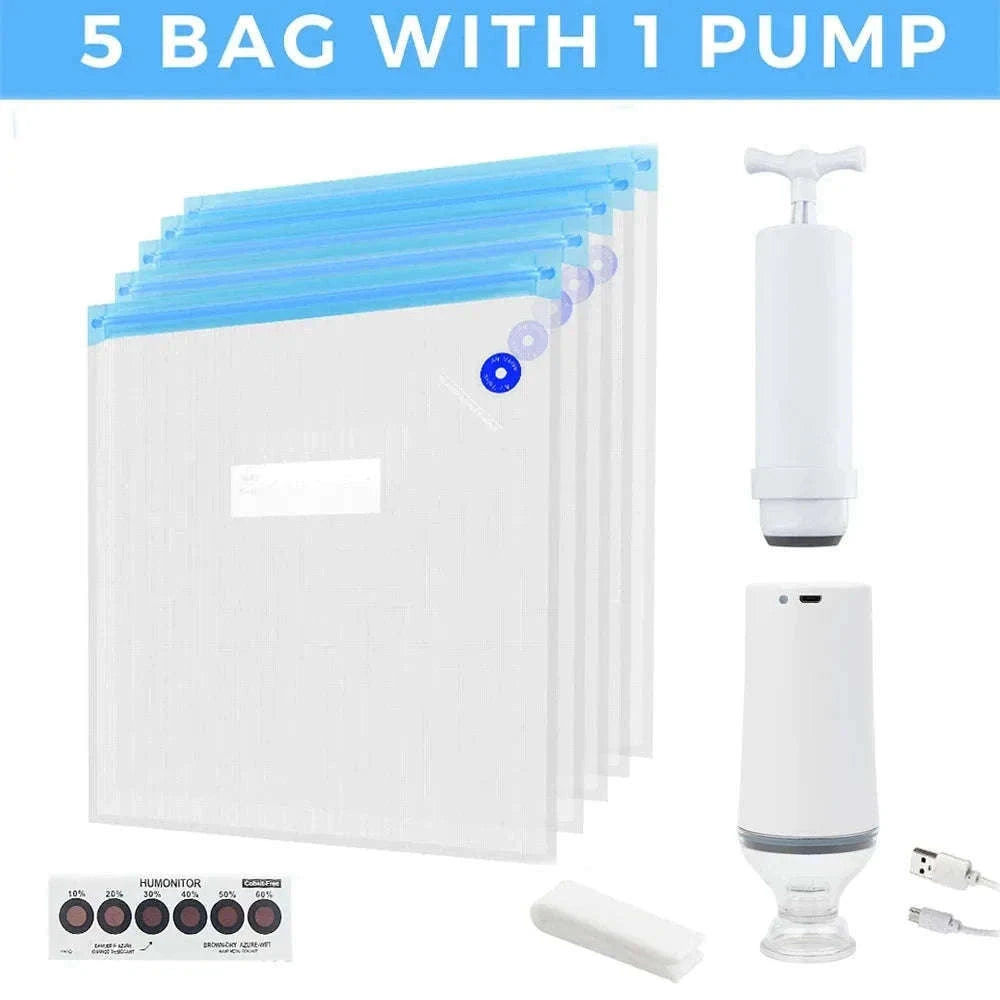 Filament Storage Vacuum Bag for Dry, Print-Ready Spools-5 BAG Kit