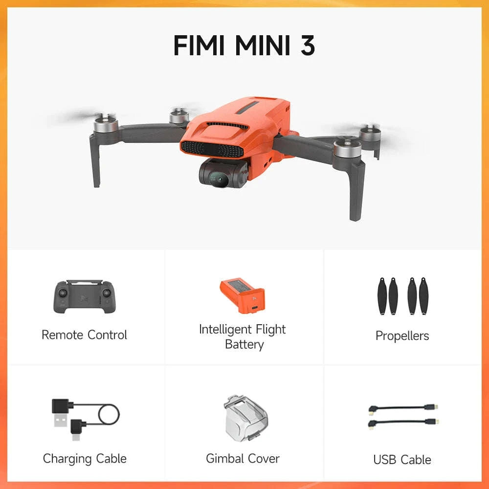 FIMI Mini 3 AI Super Night Video Drone with 4K Camera-MINI 3 SE 64gb / China Mainland