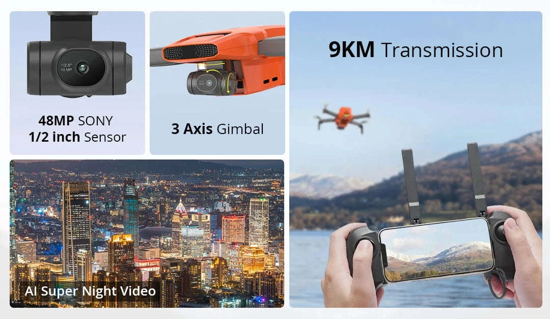FIMI Mini 3 AI Super Night Video Drone with 4K Camera-MINI 3 SE 64gb / China Mainland