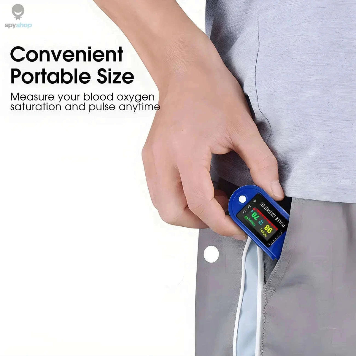 Finger Clip Oximeter for Quick SpO2 and Pulse Checks-1pcs Blue