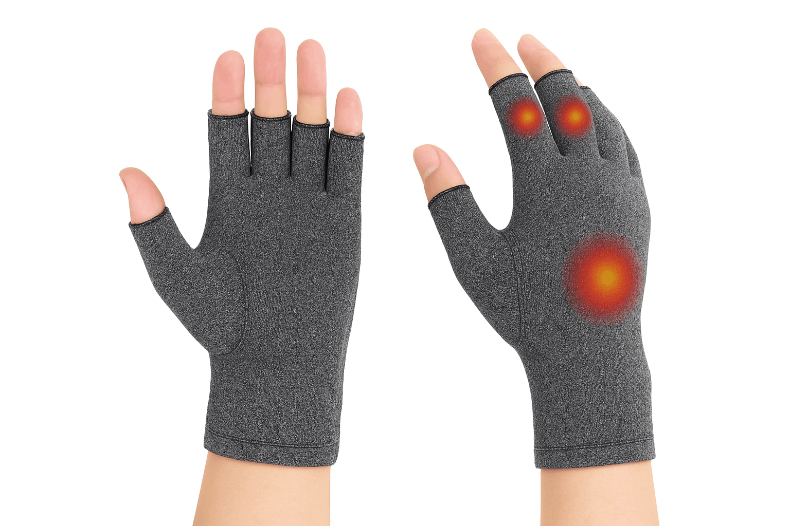 Fingerless Compression Gloves for Hand Support, 1 Pair-purple / S